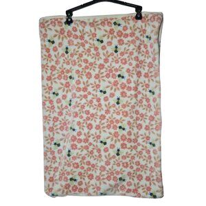 Cynthia Rowley‎ Floral Bee Print Fleece Baby Blanket Soft Cozy Security Nursery